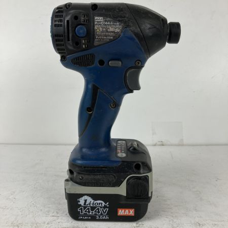 ЗЗ MAX マックス 14.4v インパクトドライバ バッテリーx1付 ※充電器無し PJ-ID144 ブルー