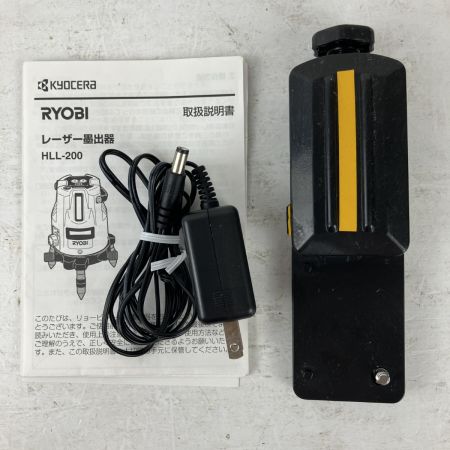 ЗЗ RYOBI リョービ 赤レーザー墨出し機 受光器 取説 ケース付 HLL-200 ブラック
