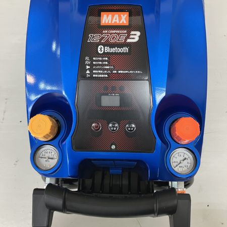 ЗЗ MAX マックス 100v 11L 常圧2口 高圧2口 エアコンプレッサー 取説付 AK-HL1270E3 プレアデスブルー