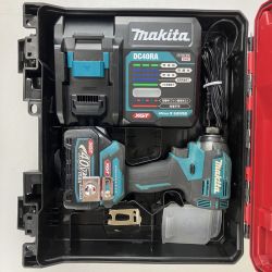 ЗЗ MAKITA マキタ 40v 充電式インパクトドライバ バッテリーx1 充電器 ケース付 TD002G ブルー Cランク