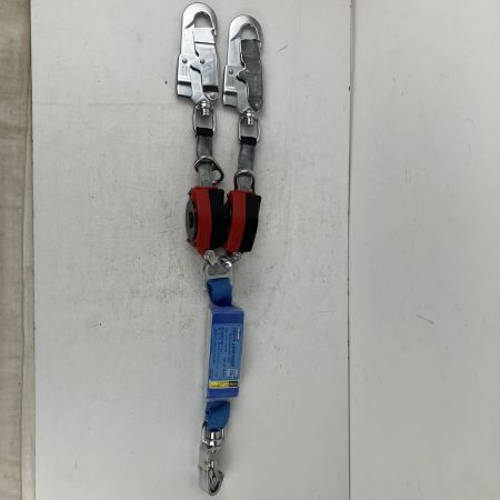 ЗЗ 藤井電工 ツヨロン 130kg コルトリトラ フルハーネス用ツインランヤード 巻取式 小型フック(FS-101-2) ブルー