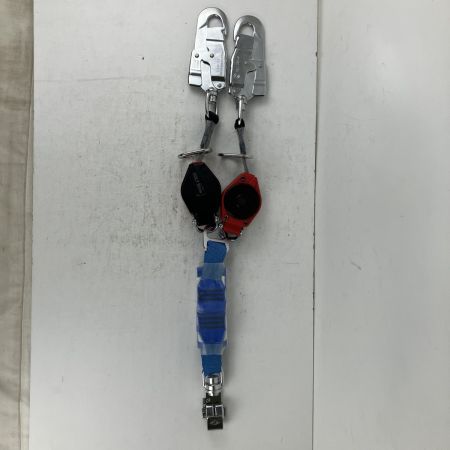 ЗЗ 藤井電工 ツヨロン 130kg コルトリトラ フルハーネス用ツインランヤード 巻取式 小型フック(FS-101-2) ブルー