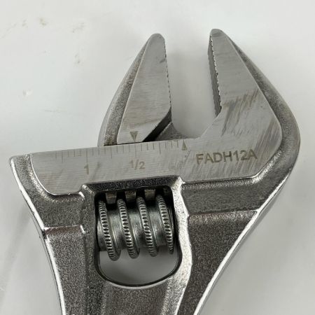 ЗЗ Snap-on スナップオン 全長300mm クッションハンドルアジャスタブルレンチ モンキーレンチ 本体のみ FADH12A シルバーｘレッド