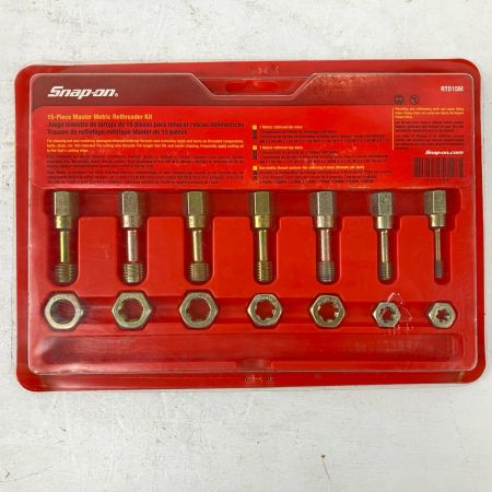 ЗЗ Snap-on スナップオン ネジ山修正ダイス・タップセット トレー付 ※ネジ山修正ヤスリ欠品 RTD15M レッド