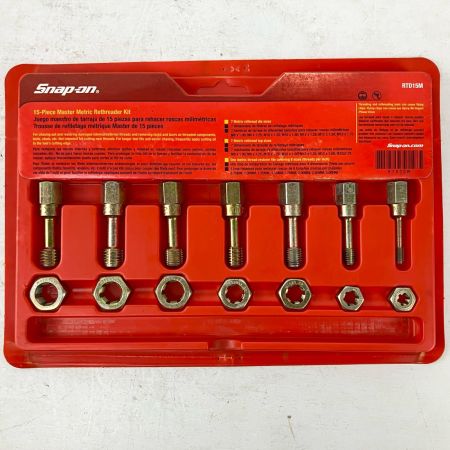 ЗЗ Snap-on スナップオン ネジ山修正ダイス・タップセット トレー付 ※ネジ山修正ヤスリ欠品 RTD15M レッド