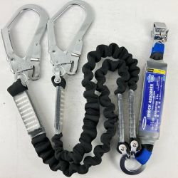 ЗЗ 藤井電工 タイプ2ランヤード フルハーネス型 第二種ショックアブソーバ 取説 外箱付 ブラック Sランク