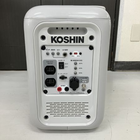 ЗЗ KOSHIN 0.9kVA カセットガス専用インバーター発電機 レンチ 取説付 GV-9ig ライトグレー