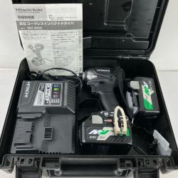 ЗЗ HITACHI 日立 36v 充電式インパクトドライバー 充電器 バッテリー×2 ケース付 WH36DA ブラック Bランク