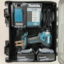 ЗЗ MAKITA マキタ 18v インパクトドライバ バッテリーx2 充電器 ケース付 TD173D ブルー Aランク