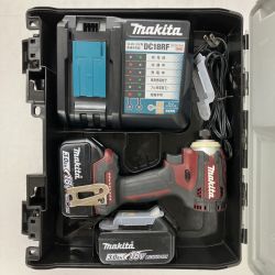 ЗЗ MAKITA マキタ 18v インパクトドライバ バッテリーx2 充電器 ケース付 TD171D オーセンティックレッド Bランク