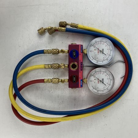 ЗЗ イチネンTASCO R410AR32用ボールバルブ式ゲージマニホールドキット TA122GBH-1 レッド×ブルー