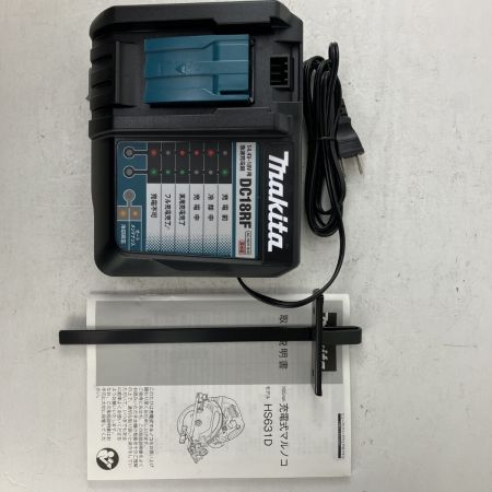 ЗЗ MAKITA マキタ 18v 165mm 充電式丸のこ バッテリーx2 充電器 ケース付 HS631D ブルー