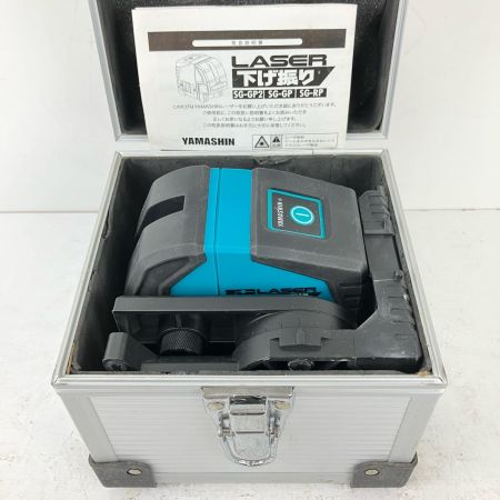 ЗЗ 山真 単三電池×4 レーザー下げ振りグリーン 下げ振りアダプター・ケース付 ※校正歴不明 (1) SG-GP2 ブルー