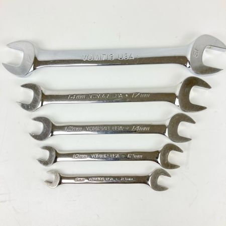 ЗЗ Snap-on スナップオン オープンエンドレンチ 5本組 VOM810B/1012/1214/1417/1719 シルバー