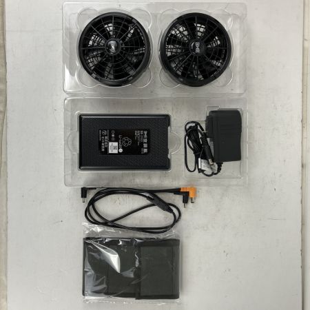ЗЗ 空調服 18V ワンタッチファン バッテリー ACアダプター ケーブル バッテリーケース PSEマークあり SK23011 ブラック