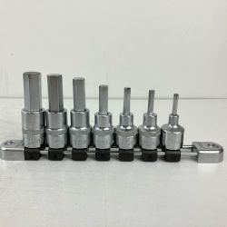 ЗЗ TONE トネ 12.7ｍｍ ヘキサゴンソケット 14-4ｍｍ 7個セット ホルダ付 4H4 4H5 4H6 4H8 4H10 4H12 4H14 シルバー Bランク