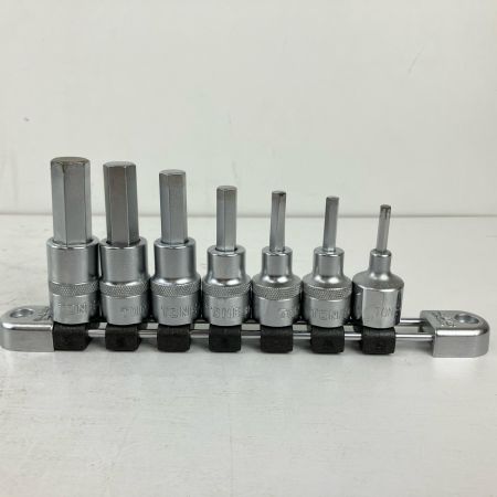 ЗЗ TONE トネ 12.7ｍｍ ヘキサゴンソケット 14-4ｍｍ 7個セット ホルダ付 4H4 4H5 4H6 4H8 4H10 4H12 4H14 シルバー