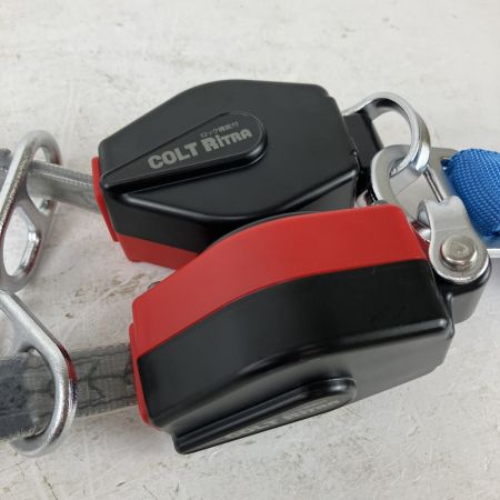 ЗЗ 藤井電工 (2) 130kg ツヨロン コルトリトラ フルハーネス用ツインランヤード 巻取式 小型フック(FS-101-2)