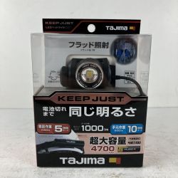 ЗЗ TAJIMA タジマ 1000lm フラッド照射 ヘッドライト バッテリーx1付 KJS100A-B47 ブラック Sランク
