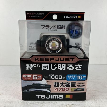 ЗЗ TAJIMA タジマ 1000lm フラッド照射 ヘッドライト バッテリーx1付 KJS100A-B47 ブラック