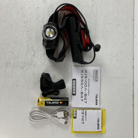 ЗЗ TAJIMA タジマ 1000lm フラッド照射 ヘッドライト バッテリーx1付 KJS100A-B47 ブラック