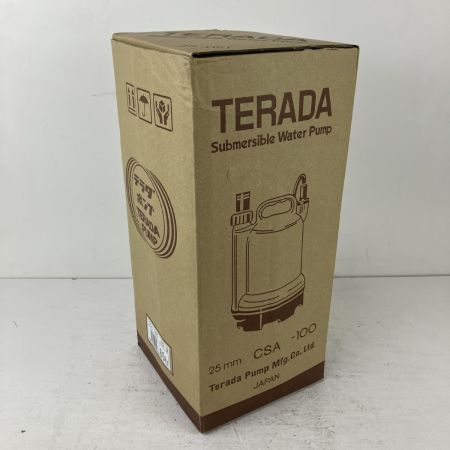 ЗЗ TERADA 100v 口径25mm 水中ポンプ 取説 箱付 CSA-100 ホワイト