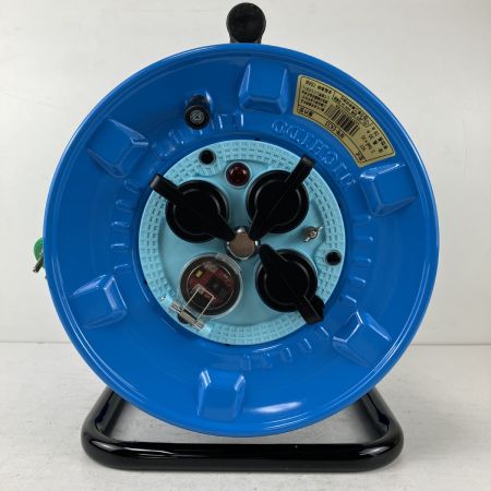 ЗЗ NICHIDO 100v 30m コードリール ドラム 防雨防塵型 過負荷漏電保護兼用ブレーカー付  NPW-EK33