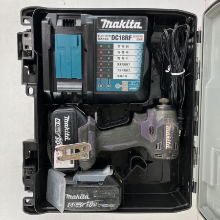 ЗЗ MAKITA マキタ 18v インパクトドライバ バッテリーx2 充電器 ケース付 TD173D パープル