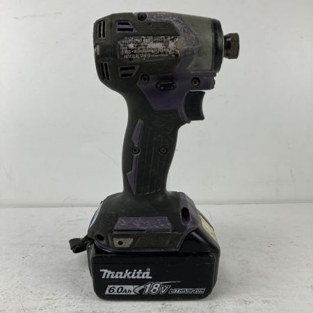 ЗЗ MAKITA マキタ 18v インパクトドライバ バッテリーx2 充電器 ケース付 TD173D パープル