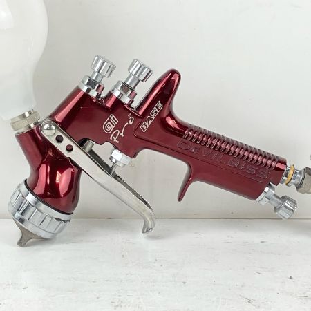 ЗЗ DeVILBISS デビルビス 常圧 スプレーガン GTi Pro BASE 手元圧力調節器 カップ付  レッド