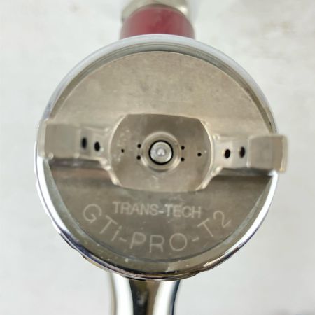 ЗЗ DeVILBISS デビルビス 常圧 スプレーガン GTi Pro BASE 手元圧力調節器 カップ付  レッド