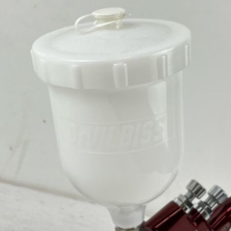ЗЗ DeVILBISS デビルビス 常圧 スプレーガン GTi Pro BASE 手元圧力調節器 カップ付  レッド