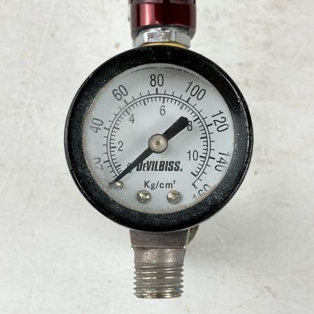 ЗЗ DeVILBISS デビルビス 常圧 スプレーガン GTi Pro BASE 手元圧力調節器 カップ付  レッド
