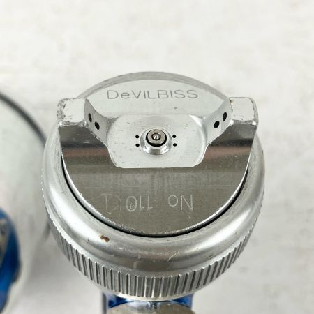 ЗЗ DeVILBISS デビルビス 常圧 スプレーガン GTi 手元圧力調節器 カップ付 GTi ブルー×シルバー