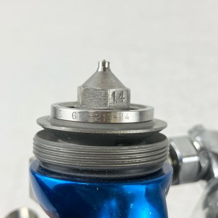 ЗЗ DeVILBISS デビルビス 常圧 スプレーガン GTi 手元圧力調節器 カップ付 GTi ブルー×シルバー