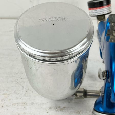 ЗЗ DeVILBISS デビルビス 常圧 スプレーガン GTi 手元圧力調節器 カップ付 GTi ブルー×シルバー