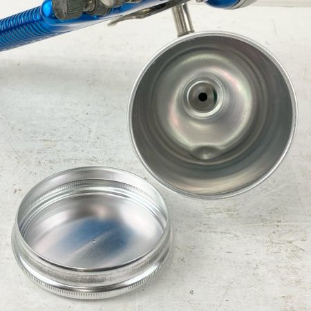 ЗЗ DeVILBISS デビルビス 常圧 スプレーガン GTi 手元圧力調節器 カップ付 GTi ブルー×シルバー