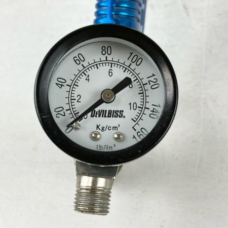 ЗЗ DeVILBISS デビルビス 常圧 スプレーガン GTi 手元圧力調節器 カップ付 GTi ブルー×シルバー