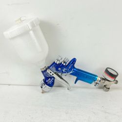 ЗЗ DeVILBISS デビルビス 常圧 スプレーガン GTi Pro FreeStyle 手元圧力調節器 カップ付 ブルー Bランク