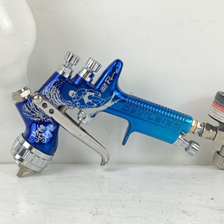 ЗЗ DeVILBISS デビルビス 常圧 スプレーガン GTi Pro FreeStyle 手元圧力調節器 カップ付 ブルー
