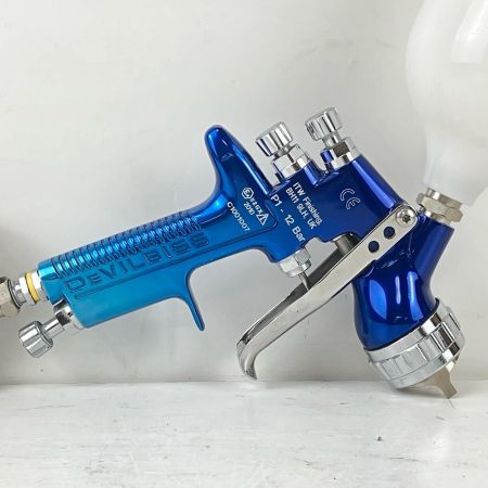 ЗЗ DeVILBISS デビルビス 常圧 スプレーガン GTi Pro FreeStyle 手元圧力調節器 カップ付 ブルー