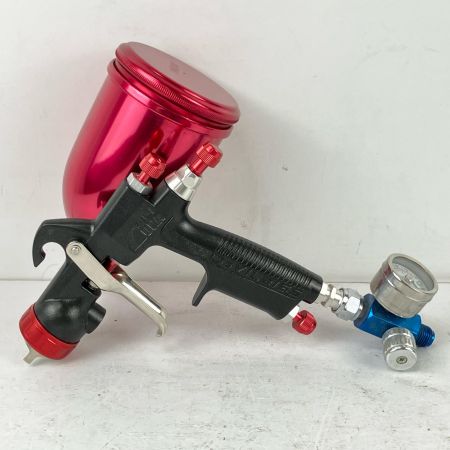 ЗЗ DeVILBISS デビルビス 常圧 スプレーガン MARK-2 LUNA 手元圧力調節器 カップ付 ブラック×レッド