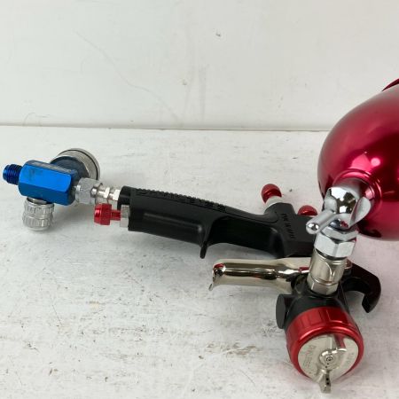 ЗЗ DeVILBISS デビルビス 常圧 スプレーガン MARK-2 LUNA 手元圧力調節器 カップ付 ブラック×レッド