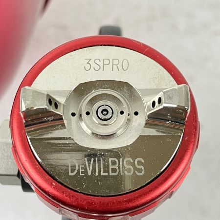 ЗЗ DeVILBISS デビルビス 常圧 スプレーガン MARK-2 LUNA 手元圧力調節器 カップ付 ブラック×レッド