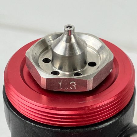 ЗЗ DeVILBISS デビルビス 常圧 スプレーガン MARK-2 LUNA 手元圧力調節器 カップ付 ブラック×レッド