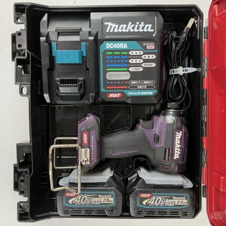 ЗЗ MAKITA マキタ 40v インパクトドライバ バッテリーx2 充電器 ケース付 TD002G パープル