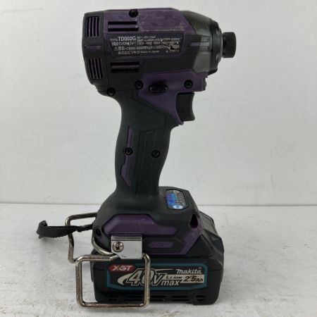 ЗЗ MAKITA マキタ 40v インパクトドライバ バッテリーx2 充電器 ケース付 TD002G パープル