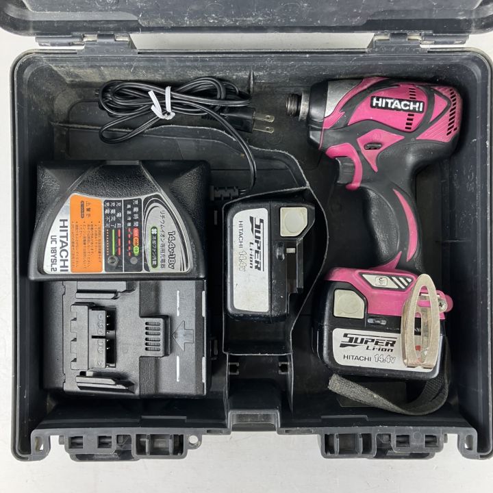 ЗЗHITACHI 日立 14.4v インパクトドライバ バッテリーx2 充電器 ケース