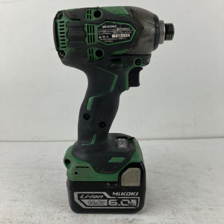 ЗЗ HiKOKI ハイコーキ 14.4v インパクトドライバ バッテリーx2 充電器 ケース付 WH14DDL2 ブラック×グリーン