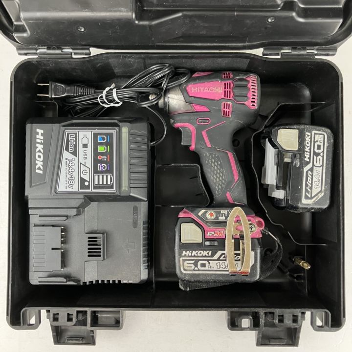 ЗЗHITACHI 日立 14.4v インパクトドライバ バッテリーx2 充電器 ЗЗHITACHI 日立 14.4v インパクトドライバ バッテリーx2 充電器